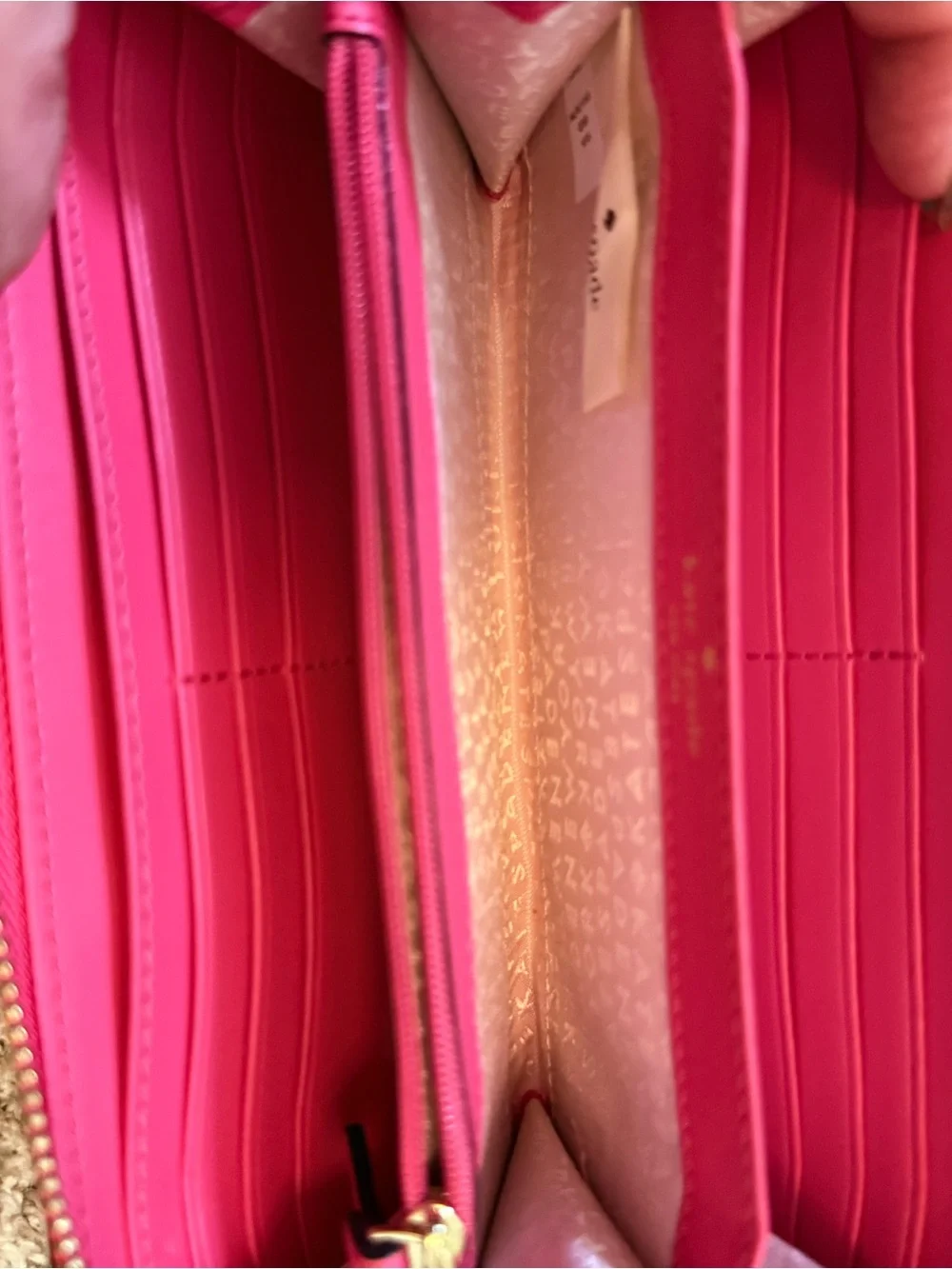 NWOT Kate Spade Pink Leather Zip Wallet